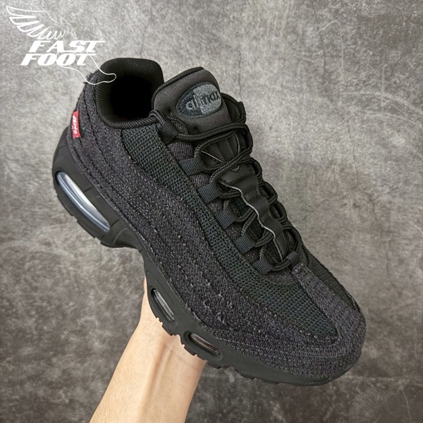 快腳🔎 Air Max 95 x Levi＇s® Black 全黑 經典黑牛仔聯名 HM4743-001-細節圖4