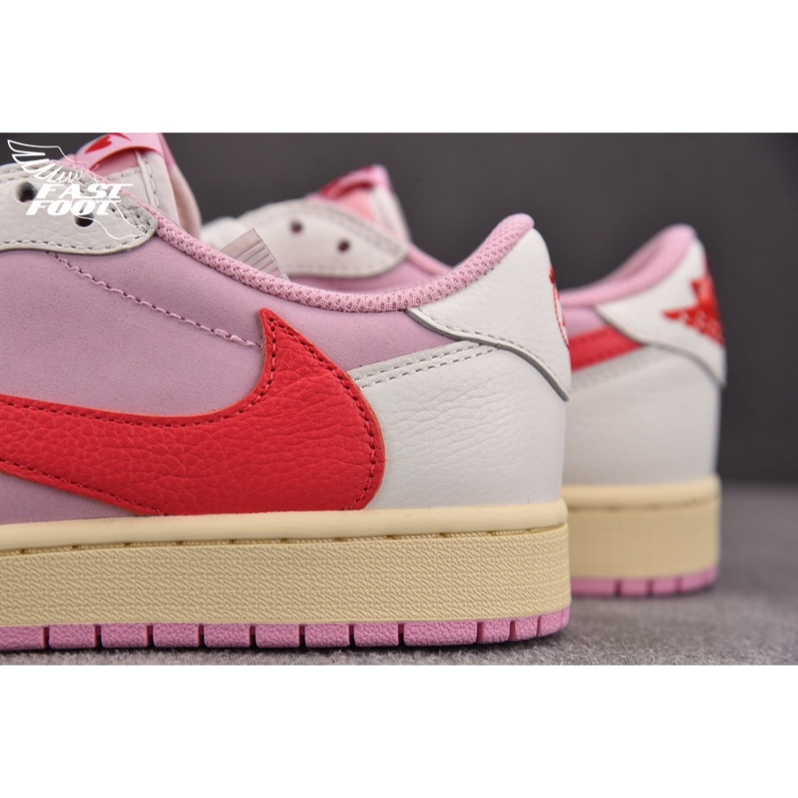 快腳🔎 Travis Scott X  Jordan 1 Low Shy Pink 倒鉤 粉色 IQ7604-101-細節圖6