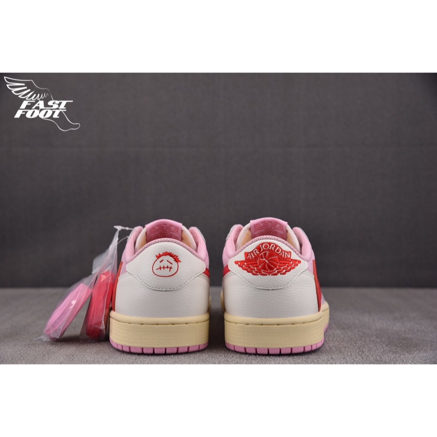 快腳🔎 Travis Scott X  Jordan 1 Low Shy Pink 倒鉤 粉色 IQ7604-101-細節圖7