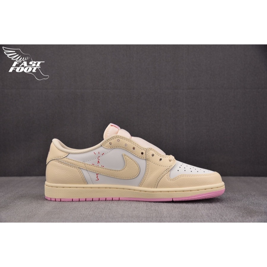 快腳🔎 Jordan 1 Retro Low Travis Scott Shy Pink IQ7604-100 倒鉤-細節圖2