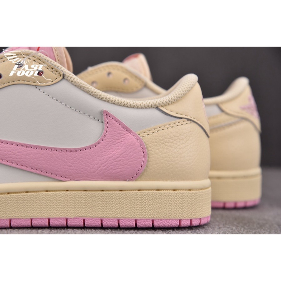 快腳🔎 Jordan 1 Retro Low Travis Scott Shy Pink IQ7604-100 倒鉤-細節圖7