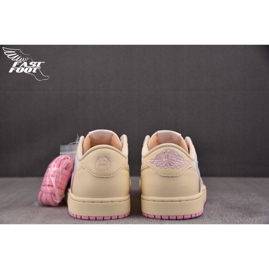 快腳🔎 Jordan 1 Retro Low Travis Scott Shy Pink IQ7604-100 倒鉤-細節圖8