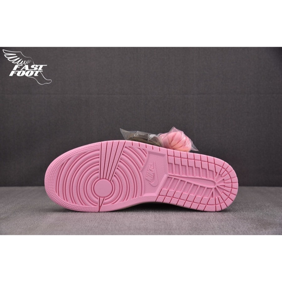快腳🔎 Jordan 1 Retro Low Travis Scott Shy Pink IQ7604-100 倒鉤-細節圖9