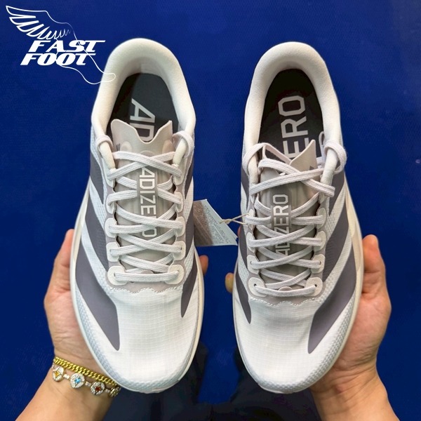 快腳🔎 adidas Adizero Evo SL 米灰色 KJ2001 慢跑鞋-細節圖5