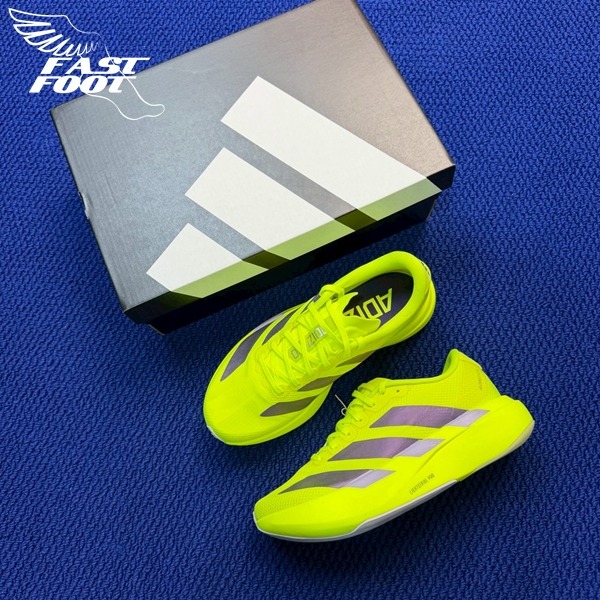 快腳🔎 adidas Adizero Evo SL Solar Yellow  JR2024 螢光黃 慢跑鞋-細節圖2