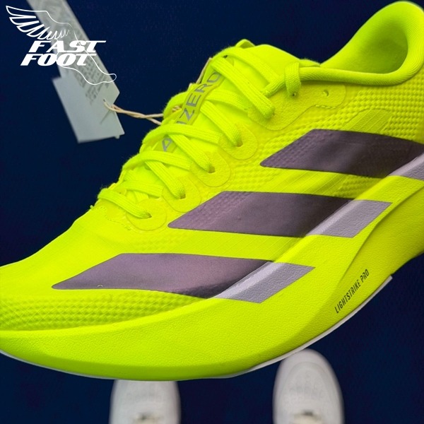 快腳🔎 adidas Adizero Evo SL Solar Yellow  JR2024 螢光黃 慢跑鞋-細節圖3
