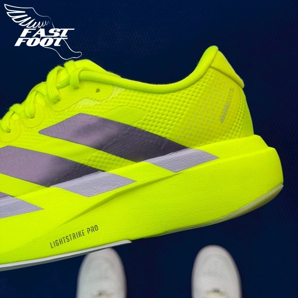 快腳🔎 adidas Adizero Evo SL Solar Yellow  JR2024 螢光黃 慢跑鞋-細節圖4