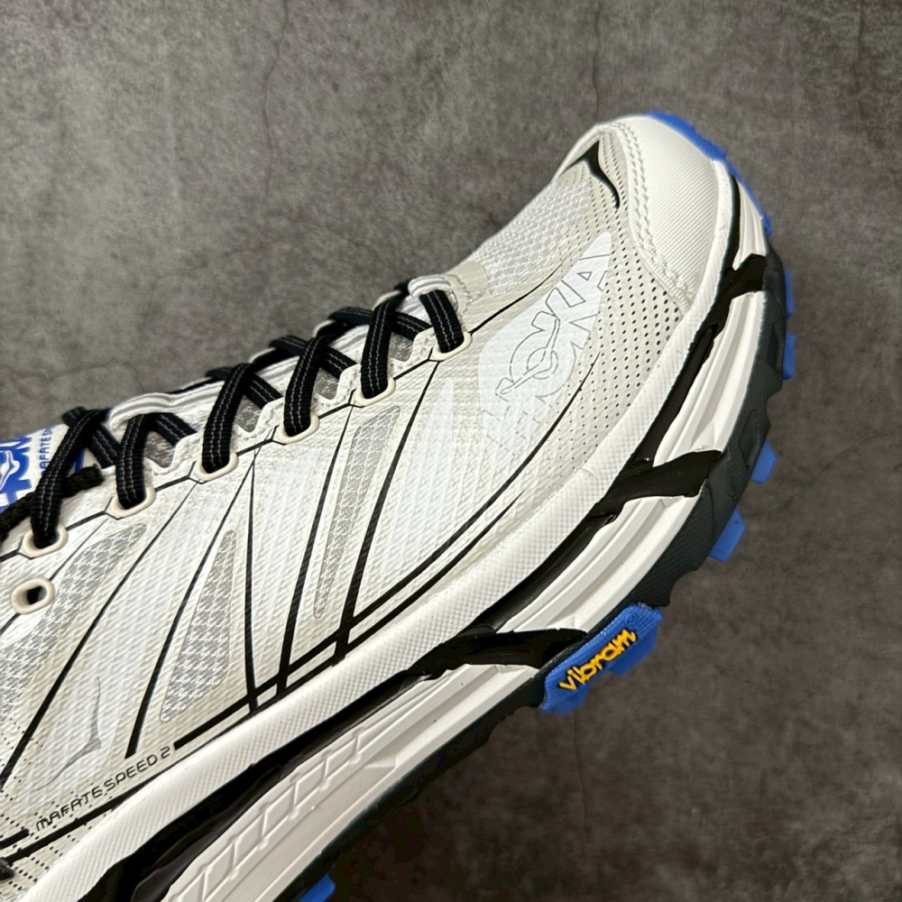 快腳🔎 Hoka One One Mafate Speed 2 白黑藍 旗艦越野鞋 1126851-細節圖5