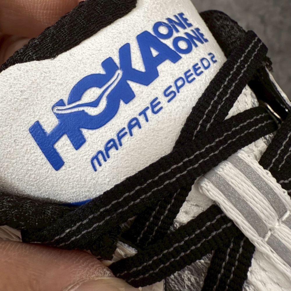 快腳🔎 Hoka One One Mafate Speed 2 白黑藍 旗艦越野鞋 1126851-細節圖7