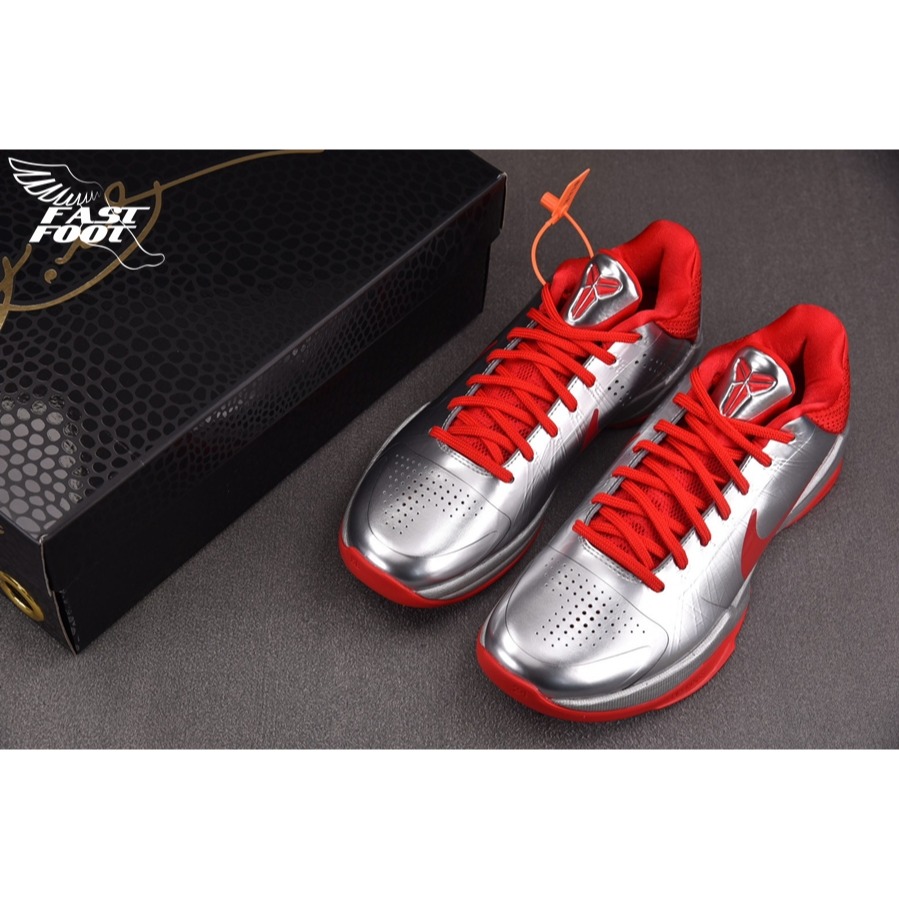 快腳🔎 Caitlin Clark x Nike Kobe 5 新秀 銀紅 籃球鞋 男鞋 IV2712-001-細節圖3