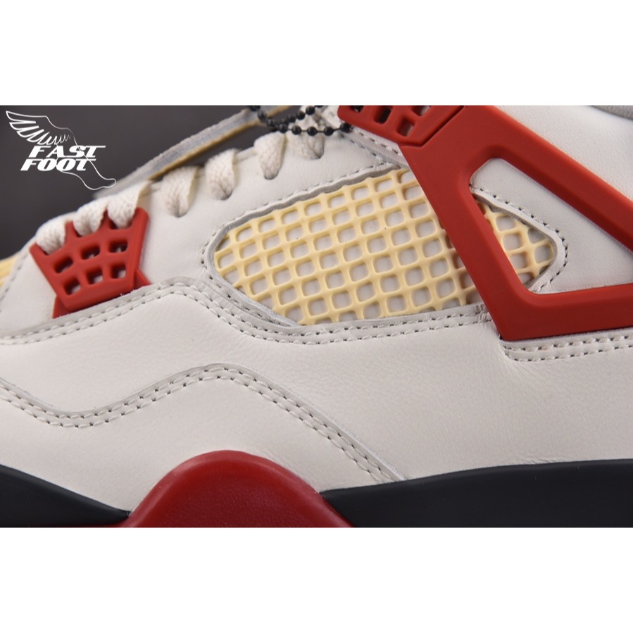 快腳🔎 Nigel Sylvester x Air Jordan 4 白紅 復古 BIKE  IQ8055-100-細節圖5
