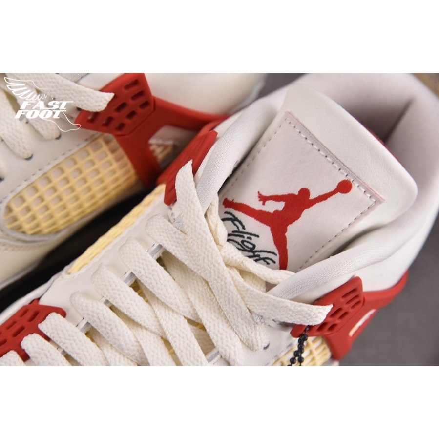 快腳🔎 Nigel Sylvester x Air Jordan 4 白紅 復古 BIKE  IQ8055-100-細節圖7