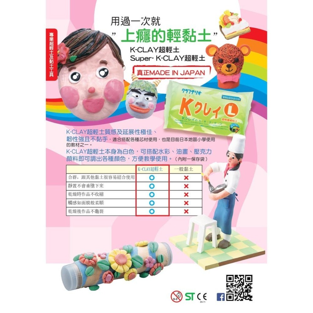 日本 K-CLAY超輕土 (K土) 原裝進口 輕黏土 超輕黏土-細節圖2