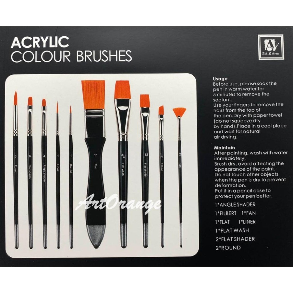 壓克力&水彩 專業級尼龍套筆 壓克力畫筆 水彩畫筆 美術套筆組-細節圖3