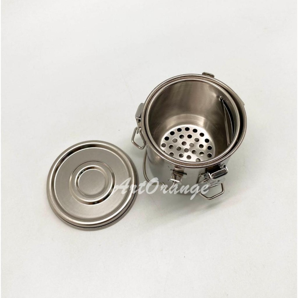 3扣小洗筆筒 油畫不銹鋼洗筆筒-細節圖2