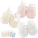 日本 Kalevel 正版 嬰兒 三件組 100%棉 手套 保護手套 透氣手套-規格圖2