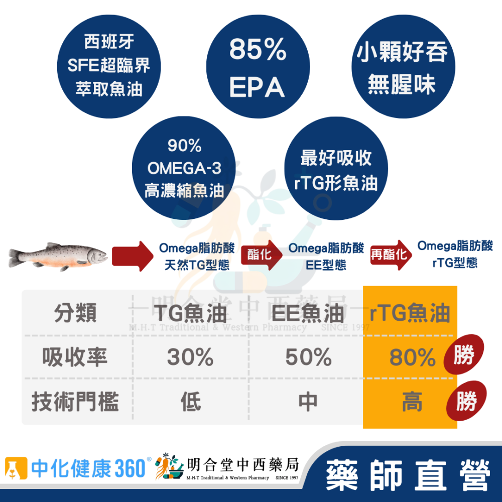 🌟【中化健康360-固循特級高濃度魚油 膠囊】藥師精選|60顆|台灣製|GMP製造|rTG魚油|調節生理機能·代謝-細節圖3