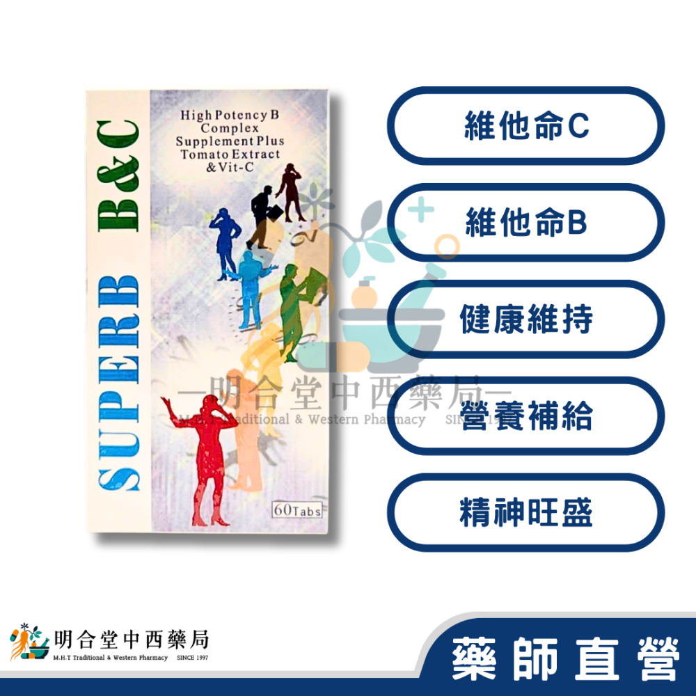 🌟【舒沛水溶性維他命B+C錠】藥師精選|60顆|美國製|GMP製造|維生素B系列+C·增強體力·精神旺盛·營養補充-細節圖2