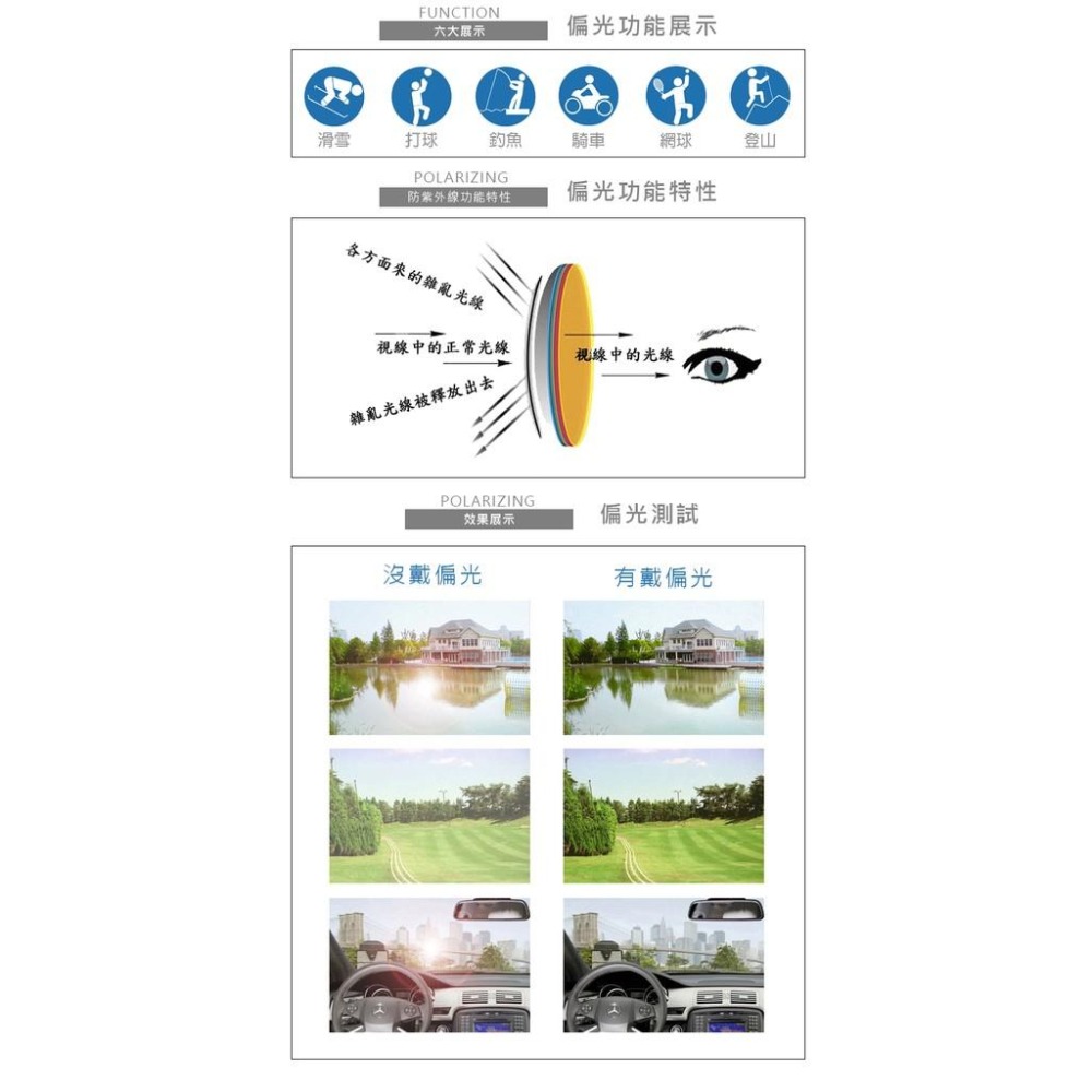 太陽眼鏡 TR90粗框 偏光鏡片 抗UV墨鏡 遮陽 穿搭眼鏡 抗紫外線 防曬 外出配件 現貨 S53 OT SHOP-細節圖9