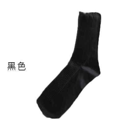 OT SHOP女款襪子 木耳邊 坑條紋 素色 中筒襪 堆堆襪 現貨 M1233-規格圖9