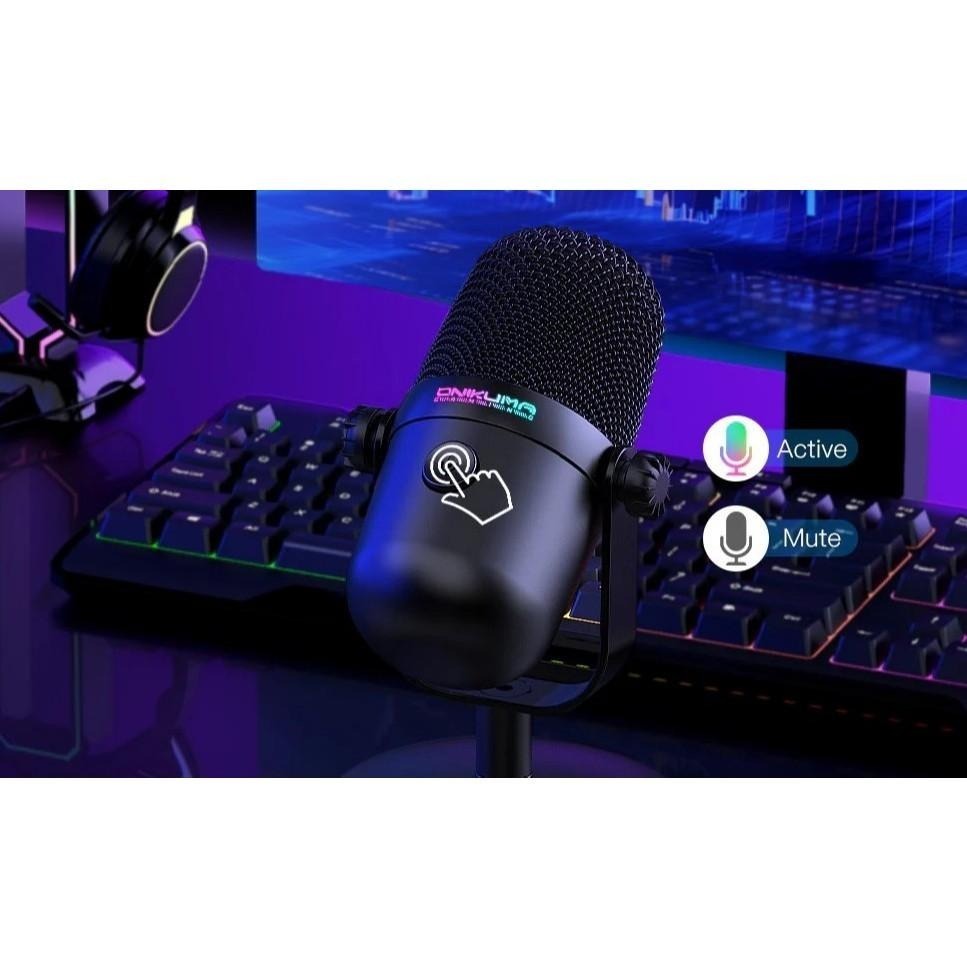 【ONIKUMA M830 台灣總代理】RGB桌上型麥克風 專業電競直播/遊戲語音/錄音麥克風 USB電腦麥克風-細節圖4