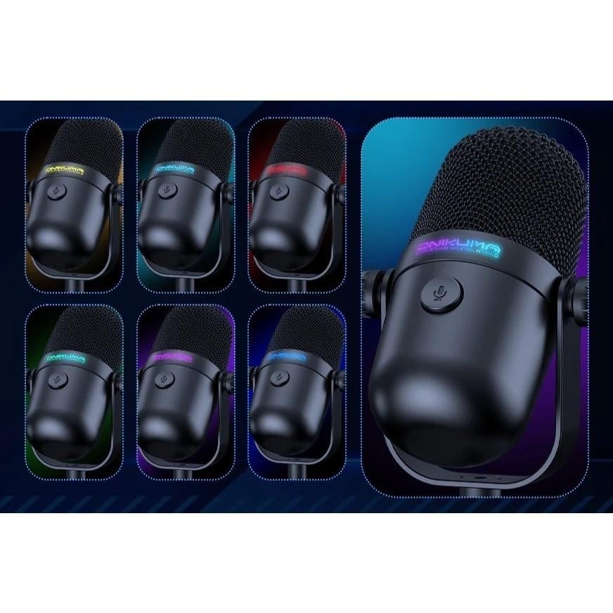 【ONIKUMA M830 台灣總代理】RGB桌上型麥克風 專業電競直播/遊戲語音/錄音麥克風 USB電腦麥克風-細節圖5