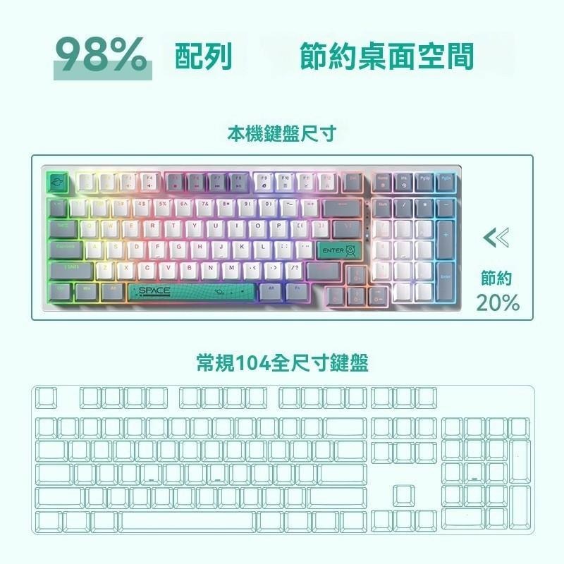 【正版授權】ONIKUMA G52 電競機械鍵盤 75% 茶軸 RGB背光 靜音遊戲辦公鍵盤 三色可選-細節圖4
