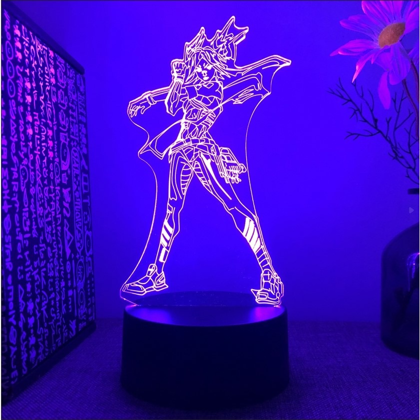 Valorant 特戰英豪 3D立體夜燈 16色RGB 炫彩桌面擺件 遊戲周邊禮物 電競周邊 小夜燈-規格圖9