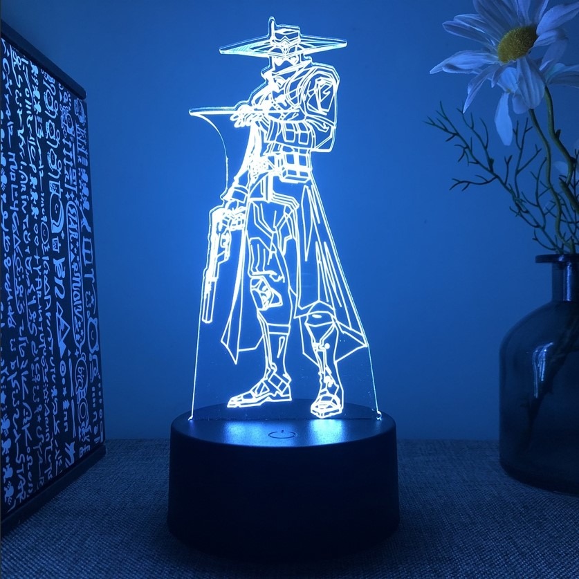 Valorant 特戰英豪 3D立體夜燈 16色RGB 炫彩桌面擺件 遊戲周邊禮物 電競周邊 小夜燈-規格圖9