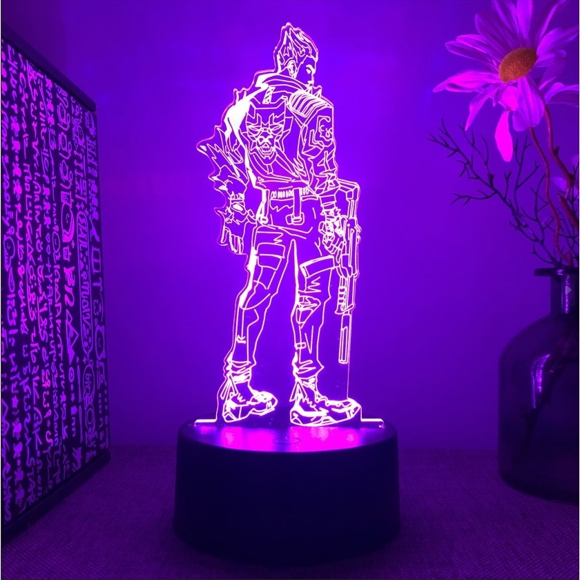 Valorant 特戰英豪 3D立體夜燈 16色RGB 炫彩桌面擺件 遊戲周邊禮物 電競周邊 小夜燈-規格圖9