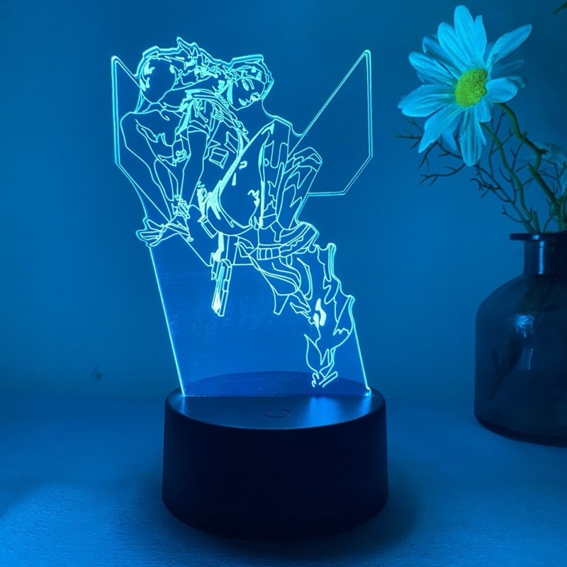 Valorant 特戰英豪 3D立體夜燈 16色RGB 炫彩桌面擺件 遊戲周邊禮物 電競周邊 小夜燈-規格圖9