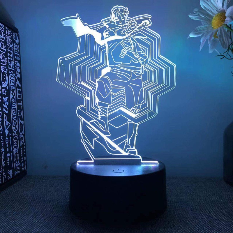 Valorant 特戰英豪 3D立體夜燈 16色RGB 炫彩桌面擺件 遊戲周邊禮物 電競周邊 小夜燈-規格圖9