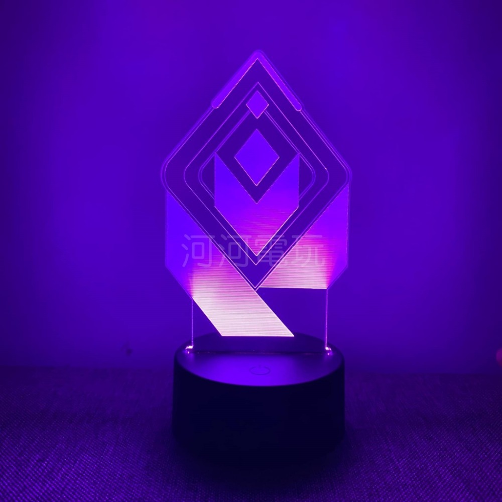 Valorant 特戰英豪 3D立體夜燈 16色RGB 炫彩桌面擺件 遊戲周邊禮物 電競周邊 小夜燈-規格圖9