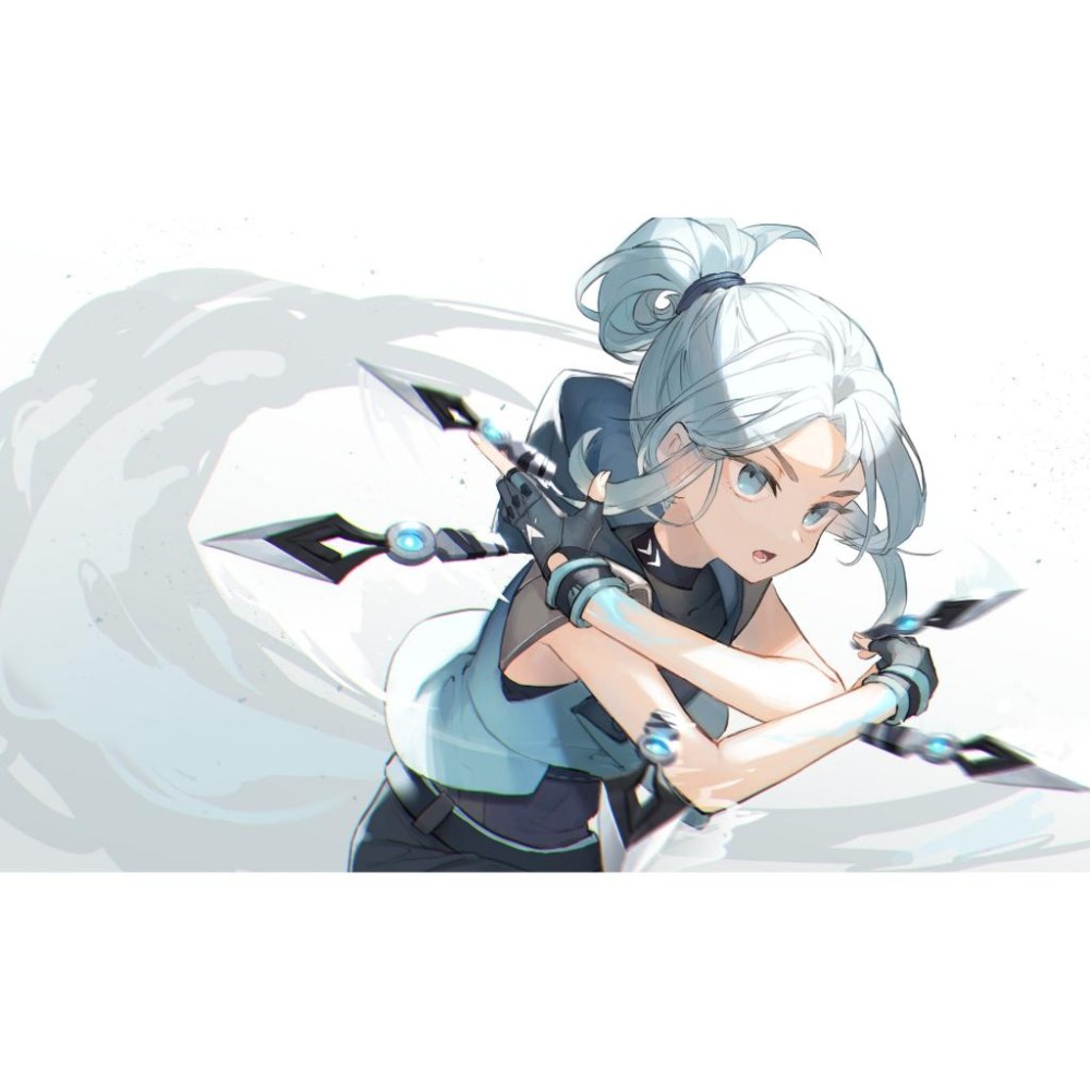 Valorant 特戰英豪 16色高質感RGB 婕提Q版3D繪畫風格 桌上型白色款夜光燈 桌面擺飾-細節圖4