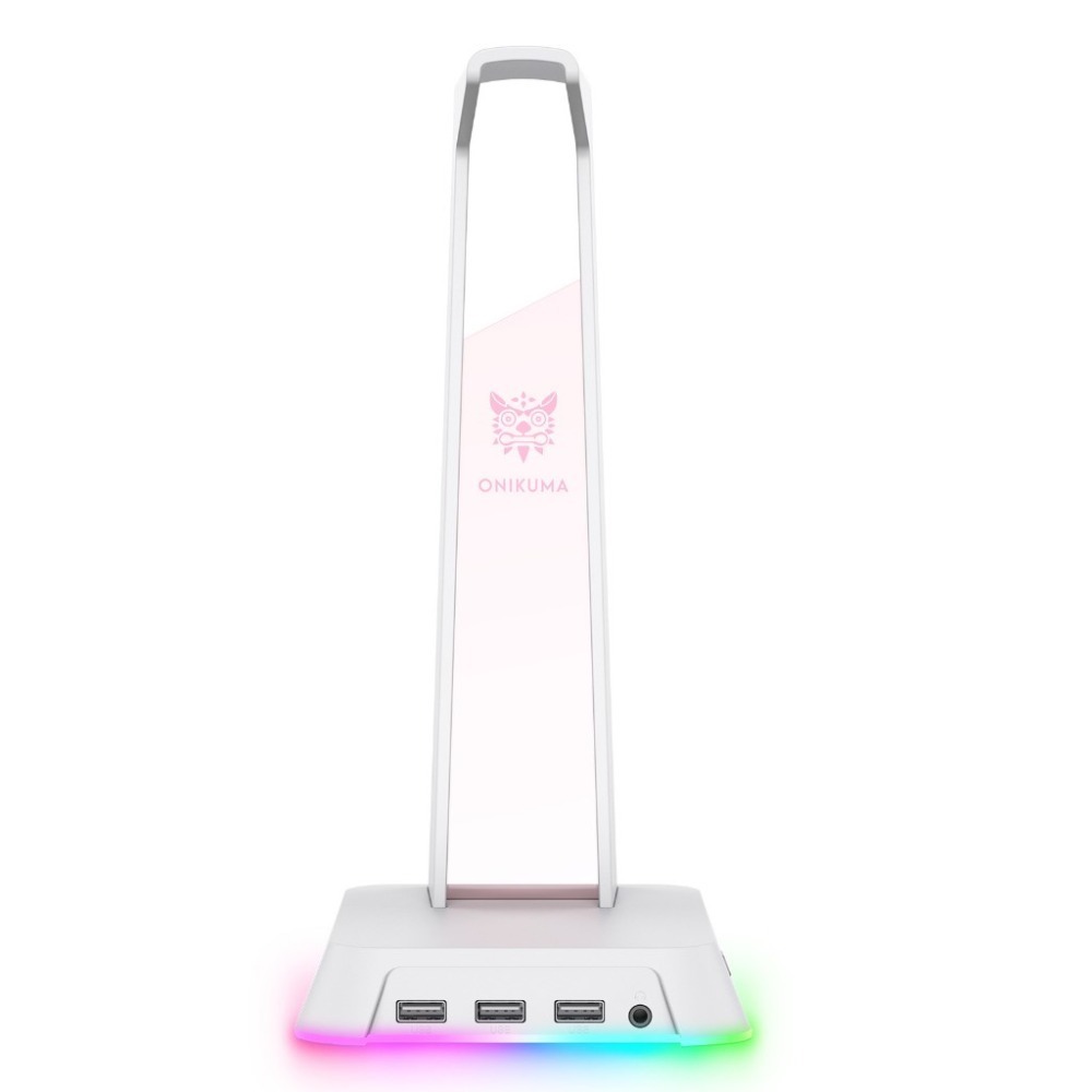 【ONIKUMA台灣代理】RGB幻彩耳機支架💡多功能USB充電座🎧耳機展示架 3色可選 直播/電競必備-規格圖9