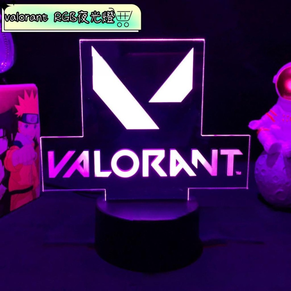 Valorant 特戰英豪 16色切換RGB桌上型遙控夜光燈 立體3D懸浮感 台灣現貨 快速出貨 玩具禮盒 送禮自用-細節圖2