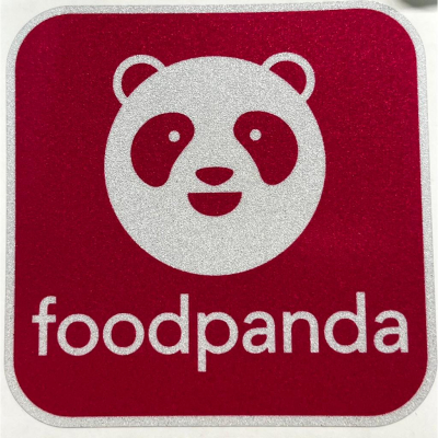 熊貓 foodpanda 3M反光貼紙 外送 店家 防水 防曬 貼紙 尺寸85MM 外送師 安全帽貼 筆電貼
