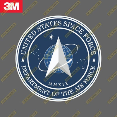 美國太空軍 Space Force 圓形徽章 3M防水防曬貼紙尺寸86mm