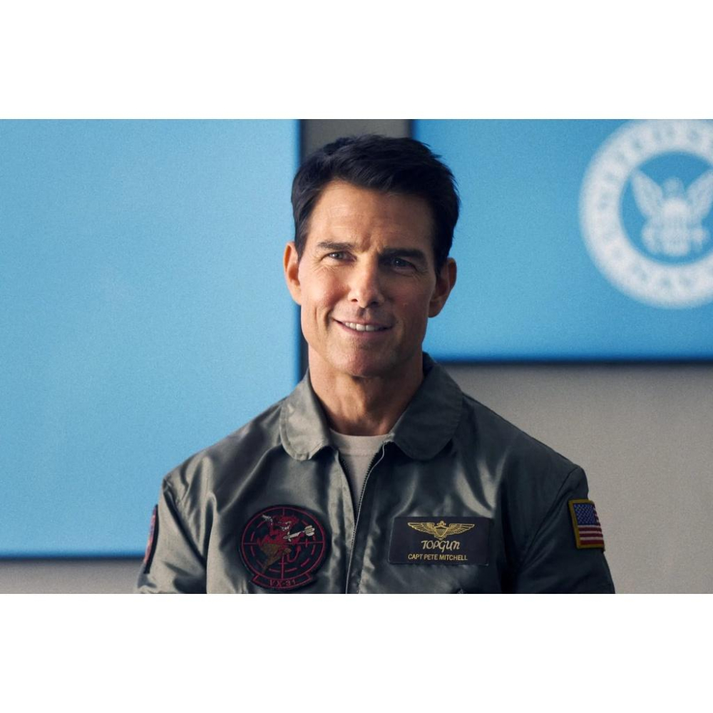 海軍上校 TOP GUN 燙金 皮標紀念章 CAPT PETE MITCHELL 捍衛戰士 獨行俠 魔鬼氈 飛行外套-細節圖3