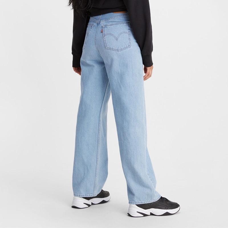 Levis high loose 90復古 淺色水洗彈性高腰寬鬆牛仔褲 29W31L 男女可著-細節圖4