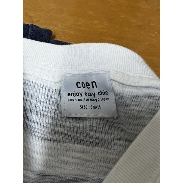 Coen s號 藍白條紋休閒短袖-細節圖2