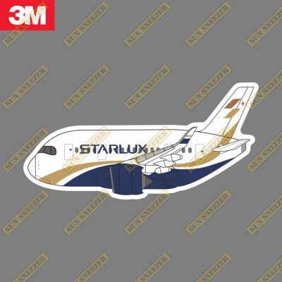 星宇航空 STARLUX 空中巴士 A350 Q版 民航機 飛機造型 防水貼紙 尺寸90mm