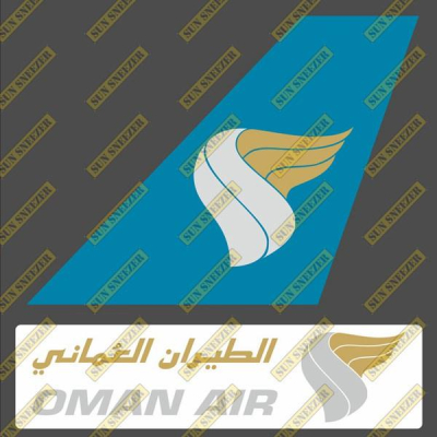 阿曼航空 Oman Air 垂直尾翼 3M貼紙 尺寸上63x86 下 23x90mm