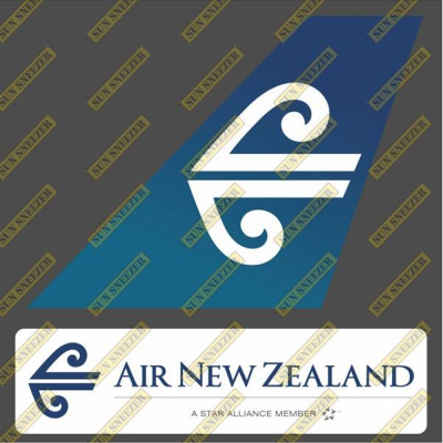 紐西蘭航空 Air New Zealand 垂直尾翼 3M貼紙 尺寸上63x86 下 23x90mm