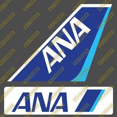 全日空航空 ANA 垂直尾翼 3M貼紙 上63x86mm 下 23x90mm