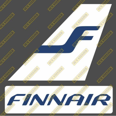 芬蘭航空 Finnair 垂直尾翼 3M貼紙 尺寸上63x86 下 23x90mm