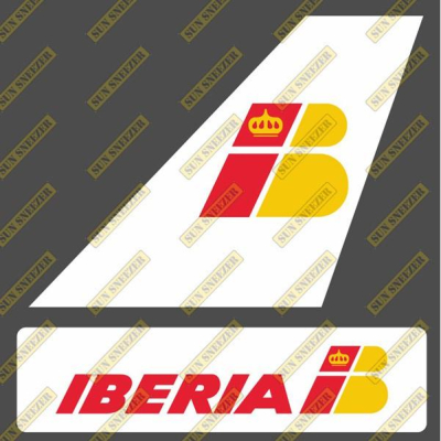 西班牙伊比利亞航空 舊塗裝Iberia 垂直尾翼 3M貼紙 尺寸上63x86 下 23x90mm