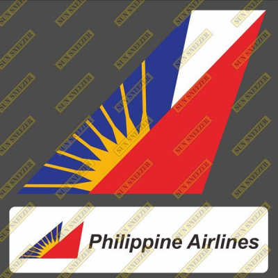 菲律賓航空 Philippine Airlines 垂直尾翼 3M貼紙 尺寸上63x86 下 23x90mm
