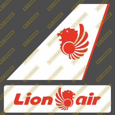 獅航 Lion Air 垂直尾翼 3M貼紙 尺寸上63x86 下 23x90mm