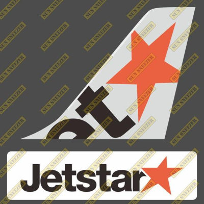 捷星航空 Jetstar Airways 垂直尾翼 3M貼紙 尺寸上63x86 下 23x90mm